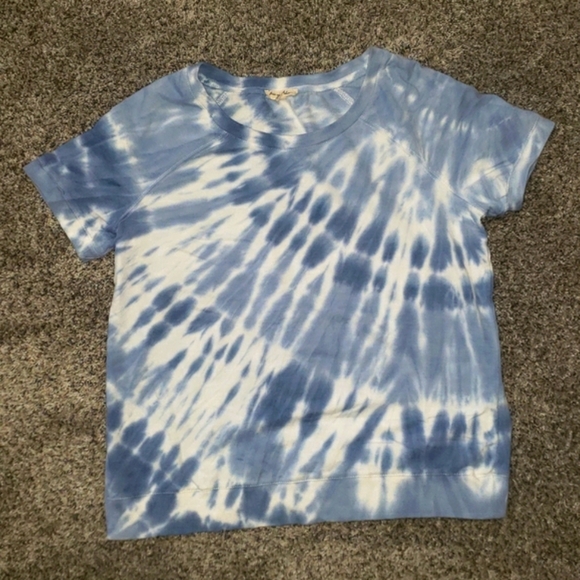Anthropologie| Jane and Delancey Pull-over Tie Dye,l Short Sleeve Sweatshirt - Picture 1 of 3